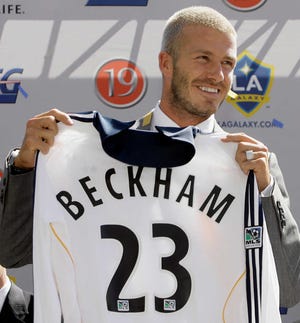David Beckham signed with Major League Soccer's Los Angeles Galaxy in 2007. Beckham has the right to purchase an expansion MLS team and plans to do so.