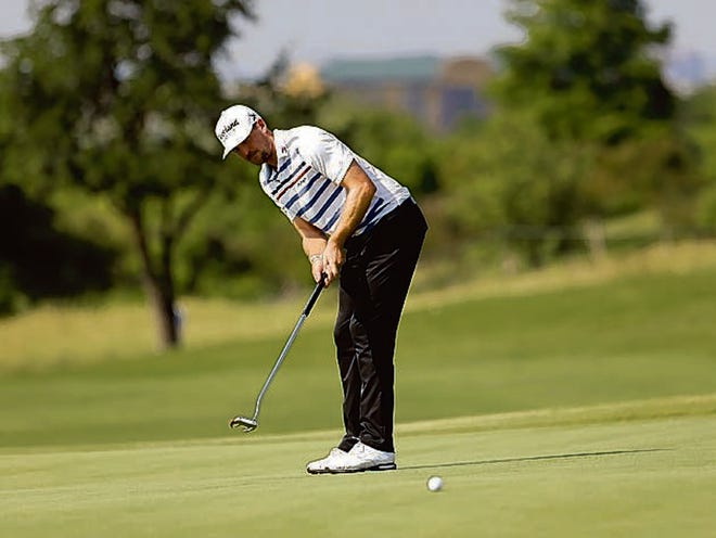 Keegan Bradley putts on the 16th green during the second round of the Byron Nelson Championship.
Tony Gutierrez | THE ASSOCIATED PRESS