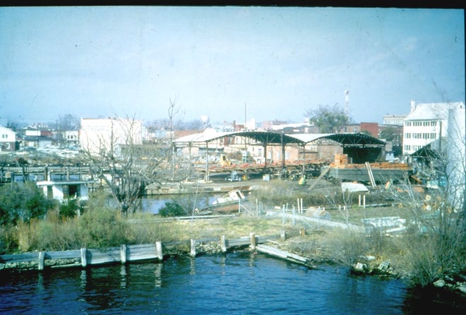The 1960s Trent River Waterfront prior to the Urban Renewal Project.