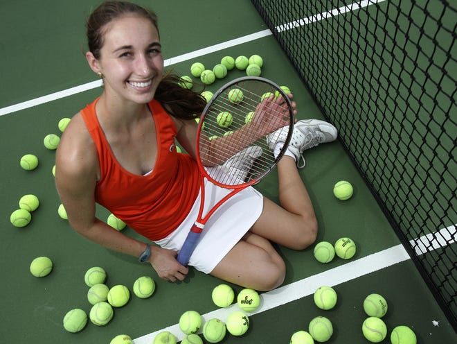 Spruce Creek's Meghan Zimmer won nine matches this season after moving into the Hawks' No. 1 spot.