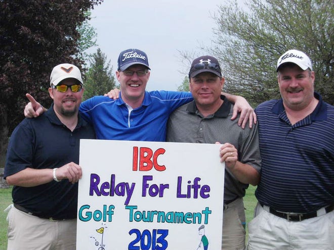 Golfers are Larry Campbell (left), Scott Doyle, Derek Syrjala and Brian Foreback.