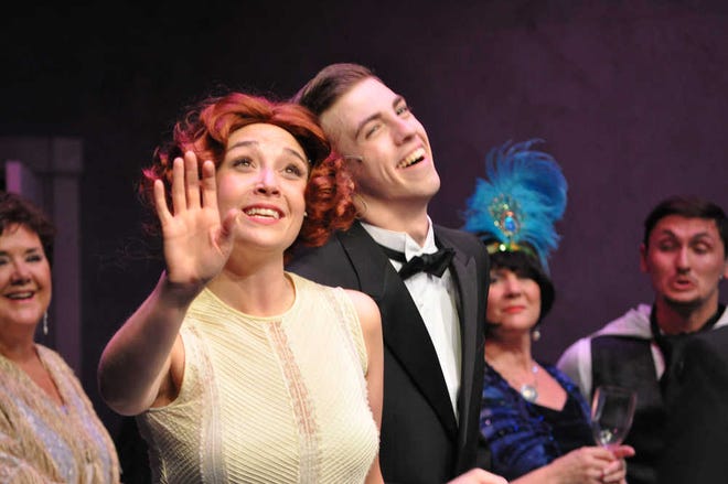 Kasie Granner (left), as Janet, and Tim McFall, as Robert portray the bride and groom in the Aiken Community Playhouse show The Drowsy Chaperone. The show opens Friday for a three-weekend run.