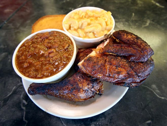 You don't want to pass up the barbecued chicken at Smokin' Jim's.