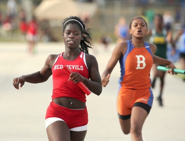 Di'Kerria Wilson had the county's best times in the 100- and 200-meter races this season.