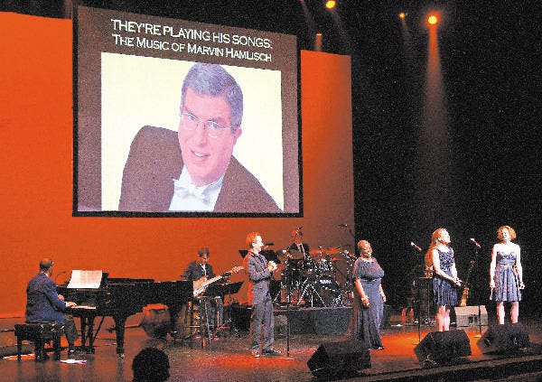 From left, Jason Graae, Lillias White, Karen Ziemba and Christiane Noll in a tribute to Marvin Hamlisch that was performed in early 2013 in Palm Desert, Cal. All the performers but White will perform at Cape Playhouse in an expanded version of that show. White will be replaced by Carol Woods.