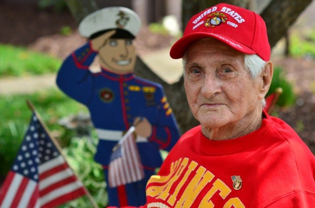 WW II Mike Thellman from West Mayfield remembers his days as a marine in the South Pacific.