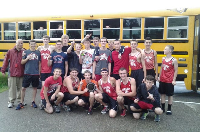 The Saranac mens track and field team was named CMAC co-conference champs after the championship meet May 22 in Dansville.