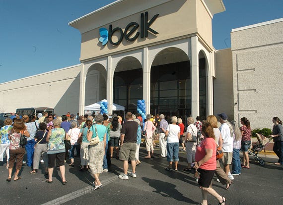 Several hundred people came Wednesday morning for the 125th anniversary of Belk, with the local store celebrating 81 years in New Bern.