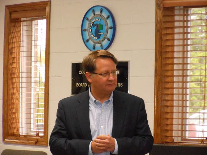 U.S. Rep. and U.S. Senate Democratic hopeful Gary Peters stopped in Cheboygan Thursday afternoon.
