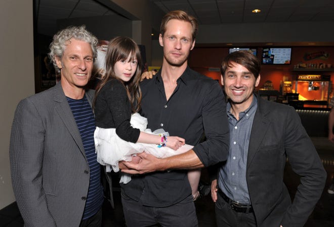 David Siegel, Onata Aprile, Alexander Skarsgård, and Scott McGehee, from left, attend a screening of "What Maisie Knew."