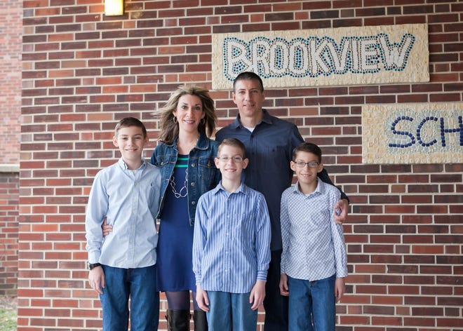 The Burley family: Stephanie and Scott Burley with their sons Ian, 12, Colin, 10, and Logan 7