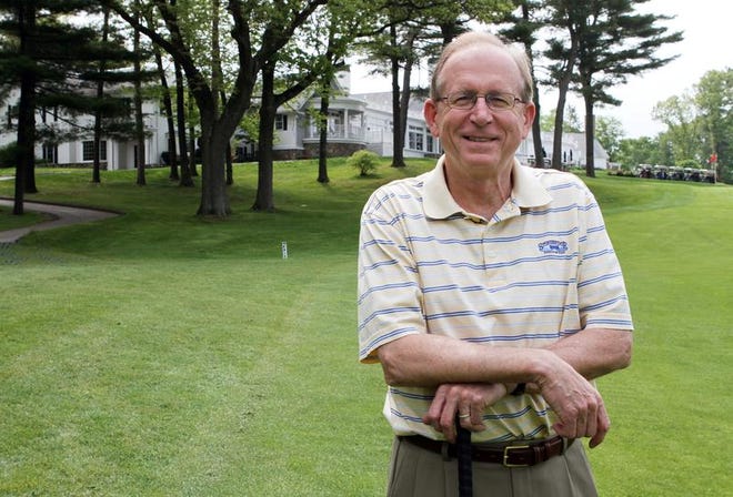 Local golf writer Gary Larrabee, the author of his newest golf tome: “Sensation at Salem: The Legendary Babe Zaharias’s Historic 1954 U.S. Open Victory at Salem,” stands on the 18th fairway at Salem Country Club Tuesday, May 21.