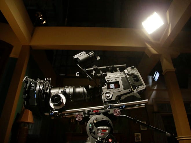 SONY's Cinealta F65 camera, which was used to shoot "After Earth," is on display recently at Sony Pictures Studios in Culver City, Calif.
JAE C. HONG | THE ASSOCIATED PRESS