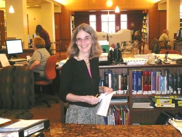 Linda Beeler worked at the Thomas Crane Public Library for 41 years.