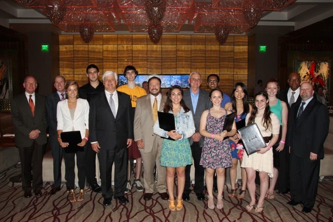 Parx Casino in Bensalem recently presented its seventh annual scholarship awards to 10 high school students. Each student received a $1,500 college scholarship. To date, Parx has awarded more than $77,000 in scholarship money. Students were chosen based on academic performance, school recommendations and an essay about their education and future career objectives. The winners were: Eva Chow and Bhavin Patel, Bensalem High School; Dhara Patel and Steven Wajda, Bucks County Technical High School; Kelli Piell and Amy Gulbin, Conwell-Egan; and Jessica Weisenbum and Jacqueline Valori, Archbishop Wood. Brian Dashner and Madison Teefy won scholarships that are given to children of Parx employees.