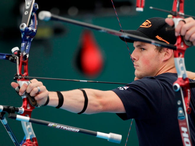Jake Kaminski was part of the silver medal-winning United States team during the Olympics Games in London last summer. The 24-year-old archer moved to Gainesville in January and was one of 310 competitors at Sunday’s Gator Cup in Newberry. (The Associated Press/File)
