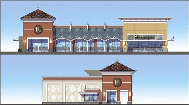 BurgerFi is the first tenant to sign a lease for the new building to be built at 3518 Archer Road in Butler Plaza, shown in this rendering. (Courtesy of Butler Enterprises)
