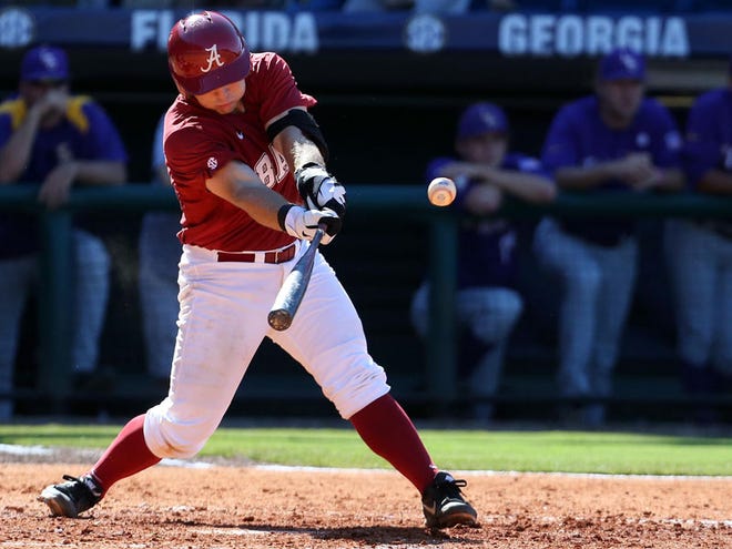 Although no member of the Alabama baseball team hit above .300, catcher Brett Booth batted .290 to help lead the Crimson Tide offense. Booth, a senior, is one of a few players the Crimson Tide will have to replace for next season.