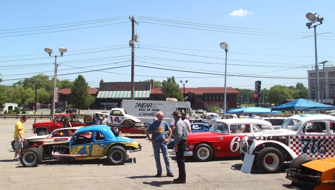 Former racers and fans on June 2 at Bezema Motors in Norwood, Mass., to share stories and memories from the Norwood Arena, which closed in 1972.