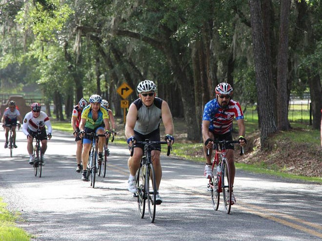 Two hundred and eighty-one riders registered for the sixth annual Polack Memorial Bike Ride. The riders chose to participate in the 30-, 62- or 80-mile routes through Marion County. (Courtesy of Cheryl Polack and Hospice of Marion County)