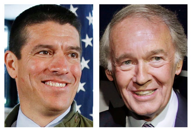 Democrat U.S. Rep. Ed Markey, right, and Republican Gabriel Gomez