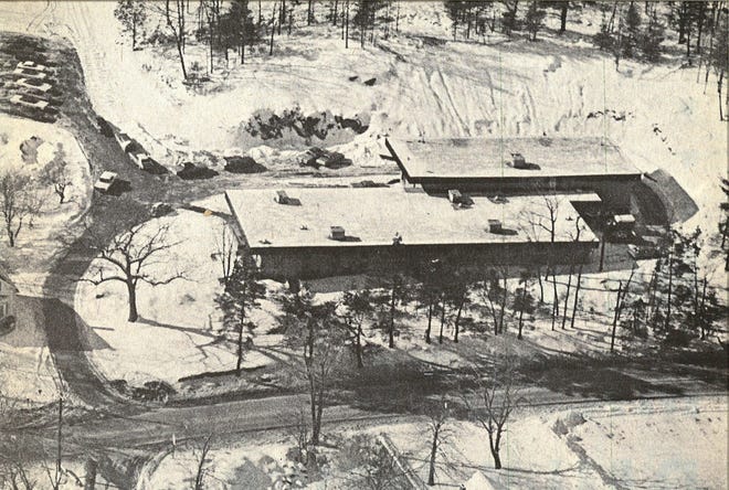 An aerial shot of the Milford Daily News plant that appeared in a special section in March 1973 announcing the new building.