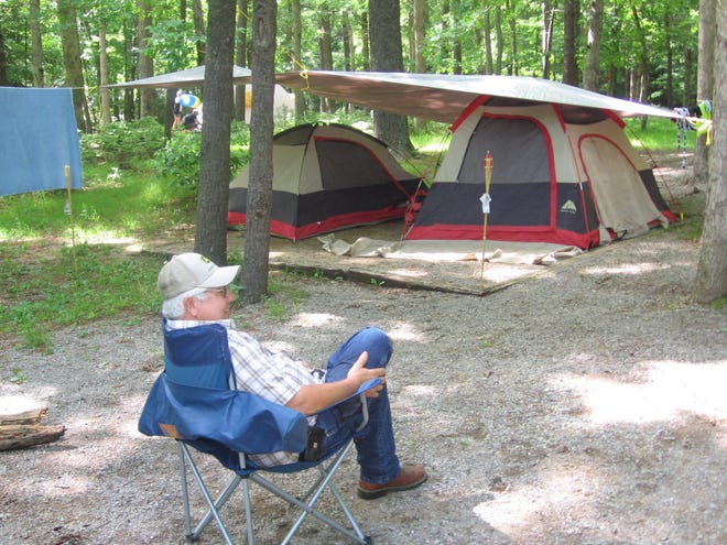 This camper, along with his wife and granddaughters, enjoyed camping at the Cades Cove Campground in the Great Smokey Mountains National Park recently.