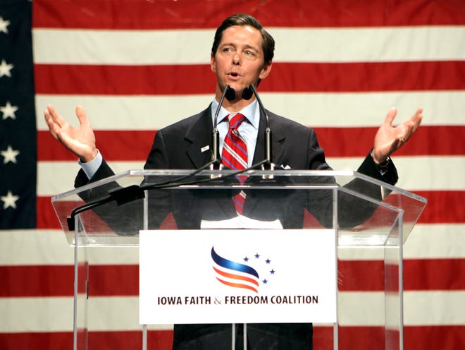 In this 2011 photo, Ralph Reed, president of the national Faith & Freedom Coalition, speaks at the Iowa Faith and Freedom Coalition forum at the Point of Grace Church in Waukee, Iowa. The Faith and Freedom Coalition launches a conference Thursday designed to strengthen the evangelical influence in national politics, while giving many religious conservative activists their first look at potential 2016 presidential candidates.