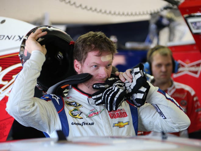 Dale Earnhardt Jr. hopes to keep the momentum rolling in Sunday's Sprint Cup race in Brooklyn, Mich.