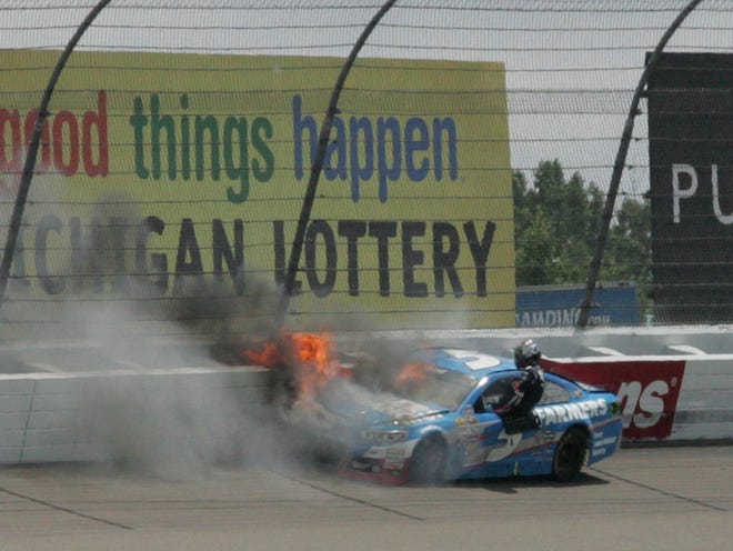 Kasey Kahne was in a hurry to get out of this car, and the Hendrick team was in a hurry to leave Michigan.