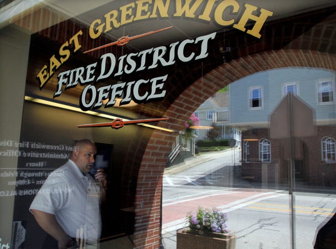 Deputy Chief Russell McGilvery at the East Greenwich Fire District office.