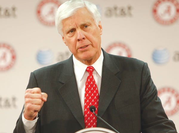 Alabama athletic director Bill Battle is not sure that any college football program ever has surpassed what the Crimson Tide and coach Nick Saban have accomplished over the last several years. (Robert Sutton | Halifax Media Group | File)
