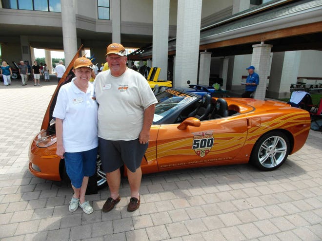 Cheryl and Fred Schattall of the Coastal Corvette Association brought their 2007 Indy 500 Pace Car Edition to Vettes at the Village last Saturday.