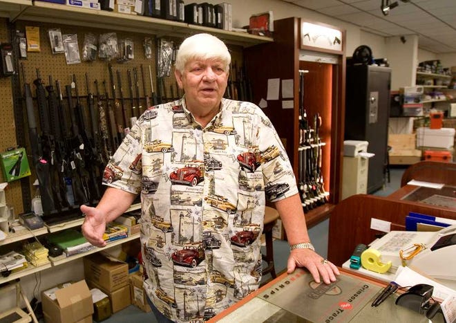 Jerry Aday, owner of Holsters and More, 3030 N.W. Topeka Blvd., limits customers to one box of the most popular types of ammunition because of the difficulty ordering more. Aday said he already has sold more product than he did in the first nine months of 2012.