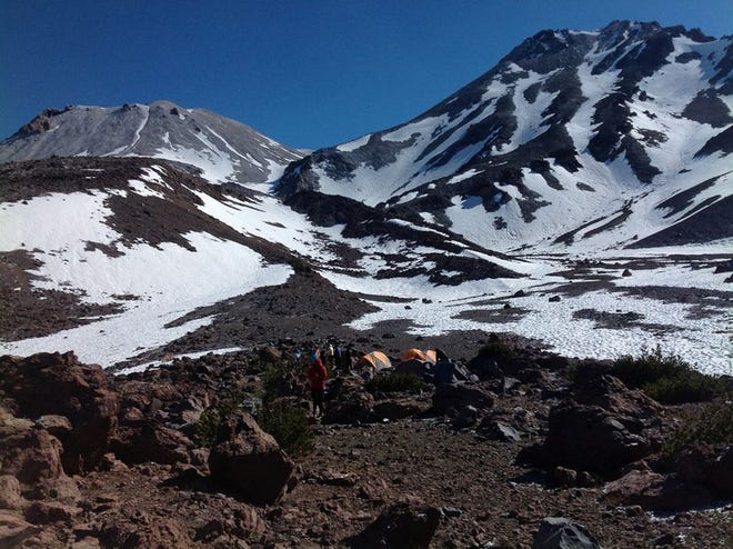 Climb Against the Odds participants were forced to stay an extra night at Hidden Valley base camp last week before 16 of 27 climbers made it to Mt. Shasta’s summit. All together, the climbers raised about $400,000 for the Breast Cancer Fund.  Contributed photo