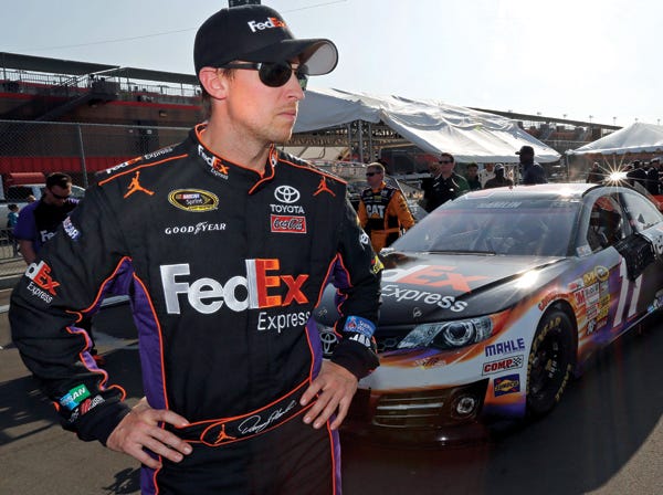 The clock is ticking on Denny Hamlin's championship chances after a 23rd-place finish at Sonoma failed to help him close the gap on his bid to make the Chase for the Sprint Cup.  (Reed Saxon | Associated Press)