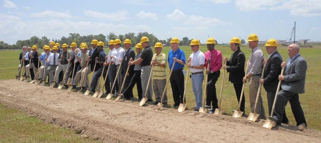 A ground-breaking ceremony was held for a new Oschner Health Center in Iberville Parish on Tuesday morning. Construction of the facility is expected to completed by August 2014. 
POST SOUTH PHOTO/Peter Silas Pasqua