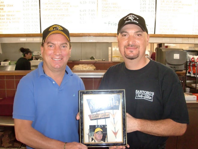 Santoro’s Sub Villa was the site of an Alzheimer’s Association fundraiser called Bob’s Day that paid tribute to the late Robert “Bob” Santoro Jr., who passed away in April after several years of declining health related to Alzheimer’s disease. His sons Robert Santoro III, left, and Richard Santoro, right, helped coordinate the event.