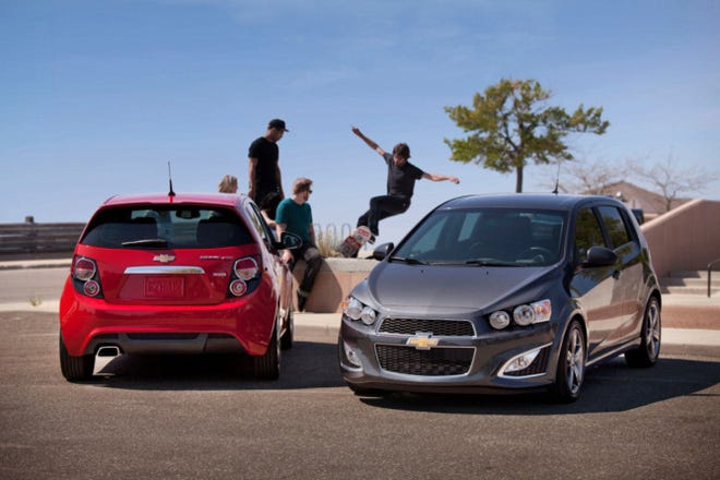 The 2013 Chevrolet Sonic RS is a peppy, stylish hatchback.