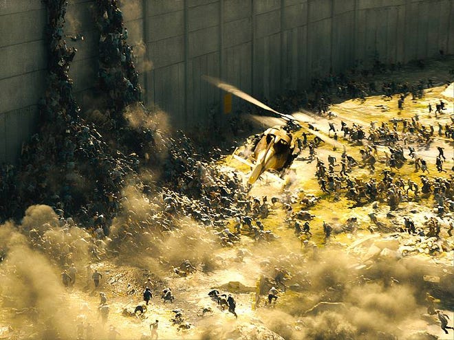 The zombies in the new thriller “World War Z” move with Carl Lewis speed and a swarm-like mentality inspired, in part, by rabid dogs, furthering the eternal fan debate over whether the walking dead should actually run.