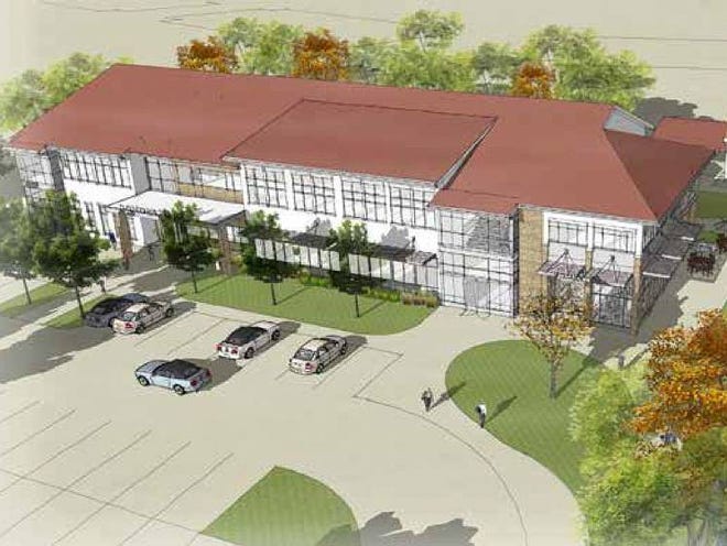 An artist’s rendering shows the new building planned at Daytona State College’s Palm Coast campus.