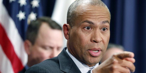 Gov. Deval Patrick said Tuesday that the fate of SouthCoast Rail depends on whether the Legislature accepts his amendment to the transportation finance bill.