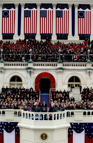 The five flags used as decoration between the columns of the U.S. Capitol building for the 2013 presidential inauguration were made by the United Banner flag and banner manufacturing company in Philadelphia owned by Moorestown resident, Brian O?Connor.