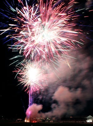 Fireworks filled the sky over the Hillsdale County Fairgrounds Wednesday night.