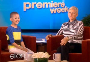 Talia Joy Castellano, Ellen DeGeneres | Photo Credits: Ellen TV