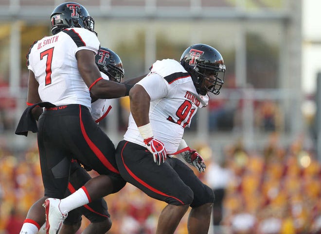 Texas Tech's Kerry Hyder is a preseason all Big 12 first team selection on the defensive line. (Zach Long)