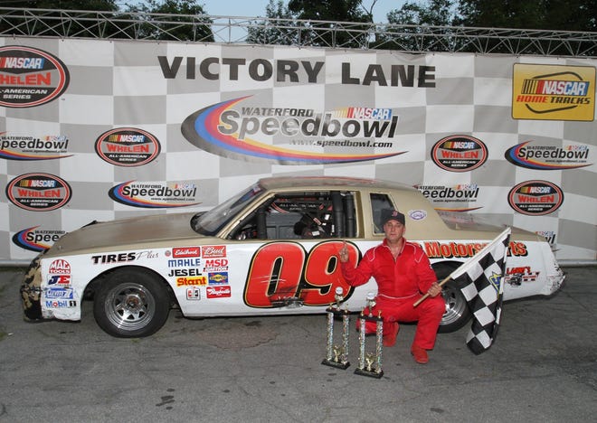 Frank Alessio, of Colchester, scored his first victory of the season on Wednesday in the Super X-Car division at the Waterford Speedbowl.