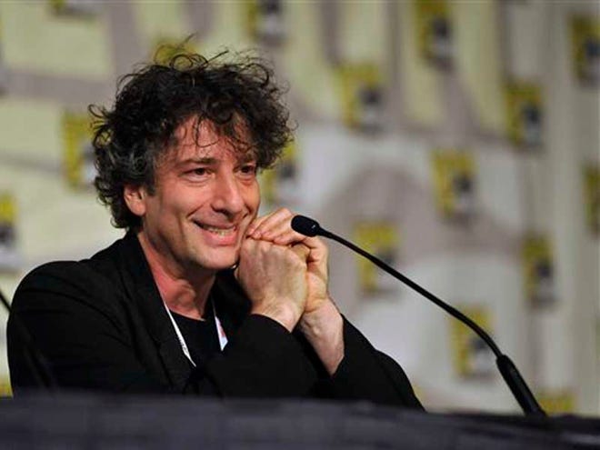 Writer Neil Gaiman attends the Spotlight on Neil Gaiman panel on Day 5 of Comic-Con International on Sunday, July 21, 2013, in San Diego. (Photo by Chris Pizzello/Invision/AP)
