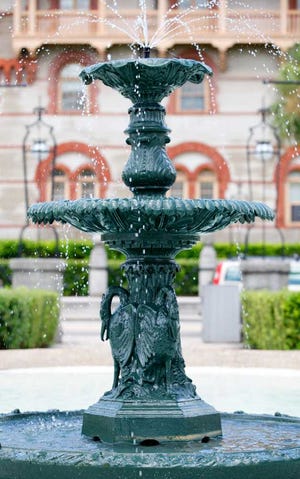 The fountain in front of the Lightner Museum was designed and made by the Victorian firm of J.W. Fiske. It was a gift from the Sisters of St. Joseph in St. Augustine. Originally it was on property they owned on the corner of St. George and Bridget streets, on the property referred to as the "Hart home." By DARON DEAN, daron.dean@staugustine.com