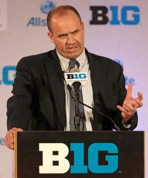Penn State head football coach Bill O'Brien speaks at a news conference during the NCAA Big Ten media days on Thursday in Chicago.